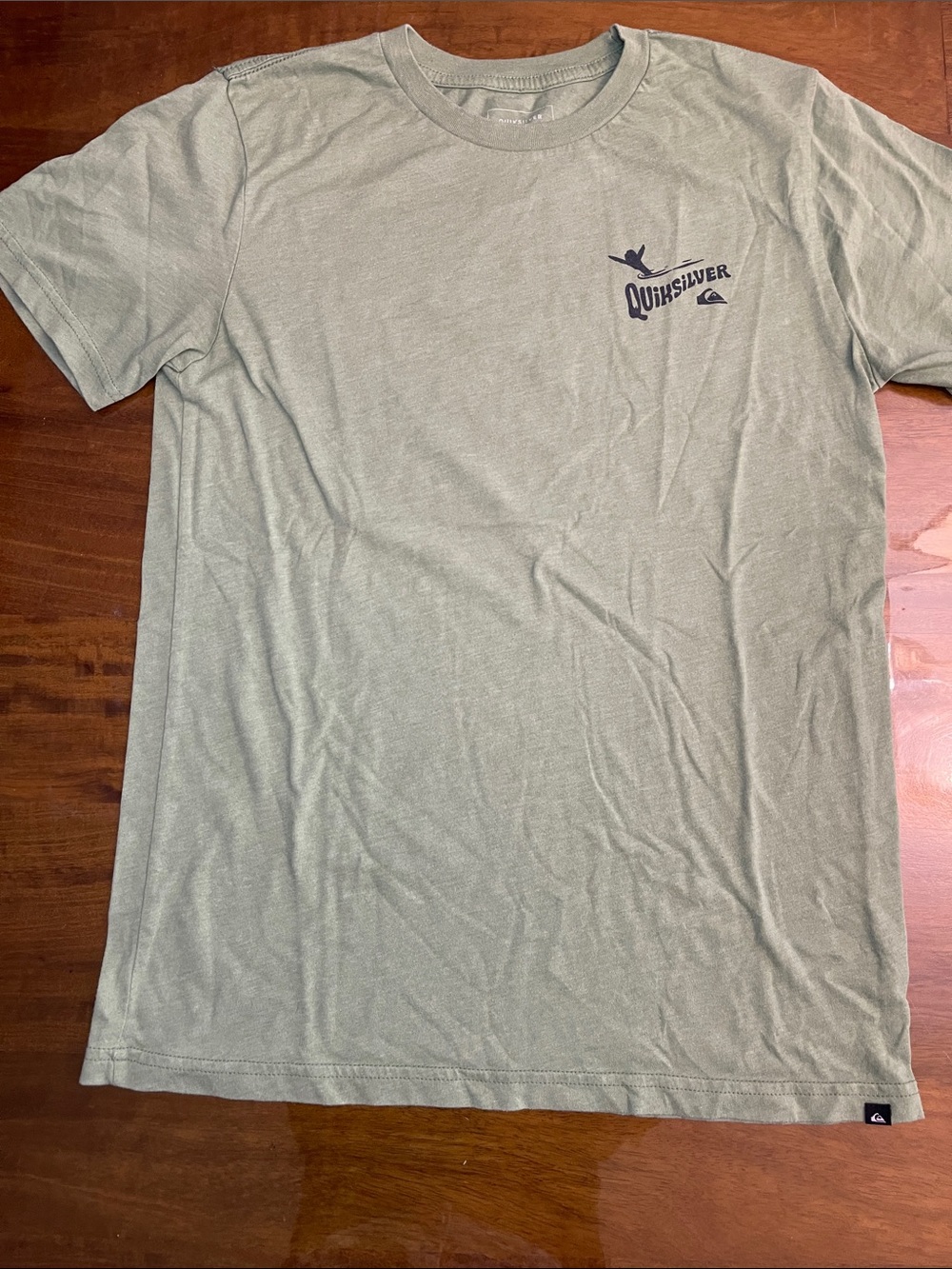 Quiksilver Men's Sage Green Short Sleeve Logo Tee